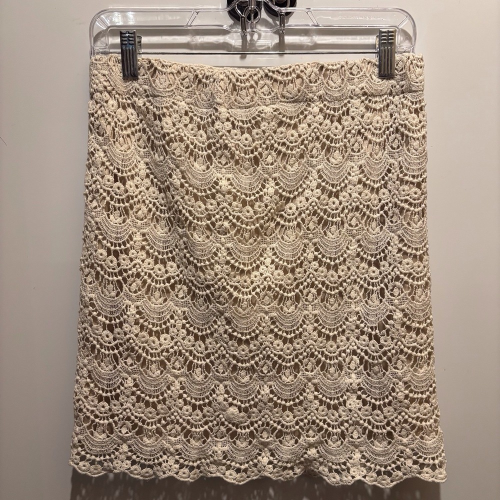 Forever 21 Club Monaco Crocheted Skirt Built‎ In Slip 28" X 18" Princess Love